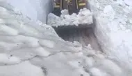 Kars yaylalarında temmuz ayında kıştan kalma görüntüler