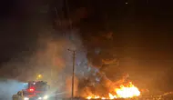 Çorlu'da atık sahasında gece yarısı yangın paniği