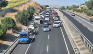 Tekirdağ yolunda zincirleme kaza trafiği kilitledi
