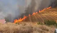 Beypazarı’nda iki ayrı noktada çıkan yangın korkuttu