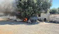 Bodrum'da personel yatakhanesinde korkutan yangın