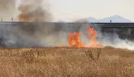 Karaman'da kuru ot yangını paniği