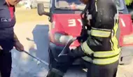 Osmaniye'de bahçeye giren yılan ekipleri terletti