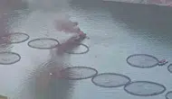Fırat Nehri'nde balıkçı teknesi dakikalar içinde küle döndü