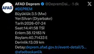 Silvan merkezli sarsıntı bölgeyi tedirgin etti