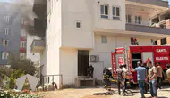 Kahta’da işçi evinde yangın paniği