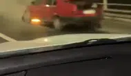 Eskişehir trafiğinde korkutan araç yangını