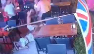 Marmaris tatilinde restoranda şiddet anları kameraya yansıdı