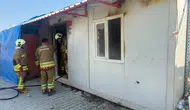 Antakya’da bir konteyner kentte korkutan yangın