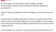 Erdoğan ve Senegal Lideri Faye telefonda konuştu