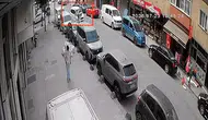 Sultangazi’de kuryeyi havaya uçuran kaza kamerada