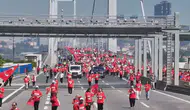 15 Temmuz yürüyüşü köprüde gerçekleşti
