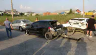Manavgat yolunda zincirleme kaza 6 turist yaralandı