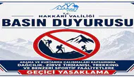 Hakkari’de dağcılık faaliyetlerine arama kurtarma engeli