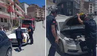Hakkari’de kaputa sıkışan kediye itfaiye müdahalesi