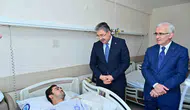 Eskişehir’de kaza yapan itfaiyecilere hastanede ziyaret