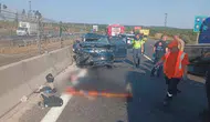 Silivri TEM üzerinde zincirleme trafik kazası