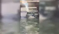 Haliç'teki tekne kazasında ölüm anı kameraya yansıdı