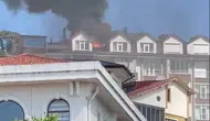 Gerede'de apartman çatısını yangın sardı