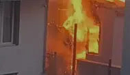 Ayvacık’ta inşaat işçilerinin kaldığı evde yangın çıktı