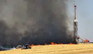Diyarbakır'da petrol sahasına ramak kala söndürülen yangın
