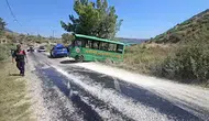 Manavgat yolunda safari aracı kaydı