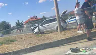 Şarkikaraağaç çevre yolunda otomobiller çarpıştı