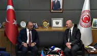 Süleyman Soylu veda ziyaretinde bulunan Azerbaycan Büyükelçisi Memmedov ile görüştü