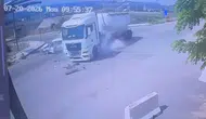 Osmaniye yolunda korkutan tanker kazası kameraya yansıdı