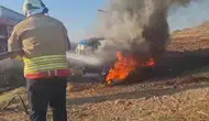 Hatay'da tarla süren traktör bir anda alev topuna döndü