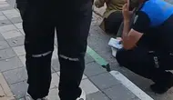 Bursa'da kaldırımda yürürken üzerine beton parçası düştü