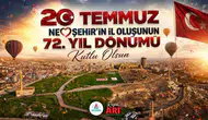 Nevşehir 72 yaşında Belediye Başkanı Rasim Arı’dan kutlama mesajı