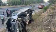 Bozyazı'da kontrolden çıkan kamyonet karşı şeride uçtu