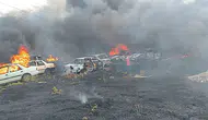 Afyonkarahisar sanayisinde hurda araç yangını paniği