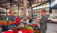 Gölpazarı pazarında üreticinin derdini dinledi