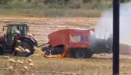 Balıkesir'de tarım arazilerini yakan kıvılcımlar kontrol altına alındı