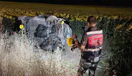 Çorlu'da gece yarısı kaza Otomobil tarlaya uçtu