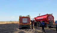Konya’da bir sulama kablosu koptu 15 dönüm arpa kül oldu