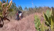 Serik’te çalınan motosikleti kargıların arasında buldular