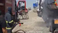 Mardin Derik’te tanker yangını korkuttu