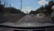 Üsküdar’da emniyet şeridi kazası kamerada