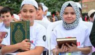 Çorumda çocuklar şehitler için bir dakikada hatim indirdi
