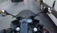 Bursa'da motosikletin yayaya çarptığı o anlar kask kamerasında