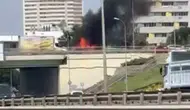 Kartal’da trafikteki otomobil bir anda alev topuna döndü