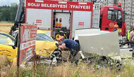 Bolu Doğancı mevkiinde iki araç çarpıştı 5 yaralı