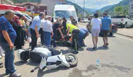 İnebolu'da motosiklet kazası bir kişiyi hastanelik etti