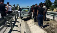 Korkutan kaza: Refüje çıkan otomobildeki 6 kişi hastanelik oldu