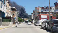Kocaeli Körfez'de ambalaj fabrikasında büyük yangın