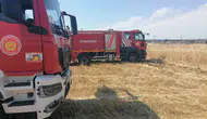 Diyarbakır’ın iki ilçesinde anız yangını paniği