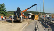 Eyüpsultan yolunda hafriyat dehşeti 2 kişi yaralandı